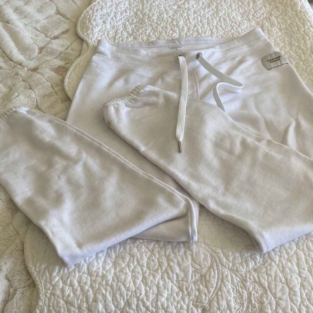 Calvin Klein sweatpants.